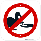 Do Not Feed Ducks Symbol Sign