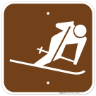 Downhill Skiing Graphic Only Sign