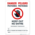 Danger Pesticides Sign, (SI-6390)