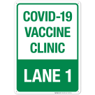 Covid-19 Vaccine Clinic Sign, Covid Vaccine Sign, (SI-6391)