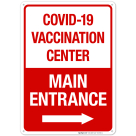 Covid-19 Vaccination Center Sign, Covid Vaccine Sign, (SI-6392)