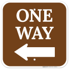 One Way With Left Arrow Sign