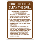 How To Light And Clean The Grill Rules Sign