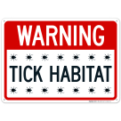 Tick Habitat With Graphic Sign