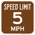 Speed Limit 5 MPH Sign, (SI-64018)