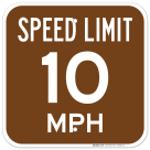Speed Limit 10 MPH Sign, (SI-64019)