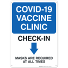 Covid-19 Vaccine Clinic Sign, Covid Vaccine Sign, (SI-6402)