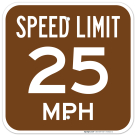 Speed Limit 25 MPH Sign, (SI-64022)