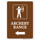 Archery Range With Left Arrow And Symbol Sign