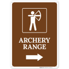 Archery Range With Right Arrow And Symbol Sign