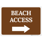 Beach Access With Right Arrow Sign