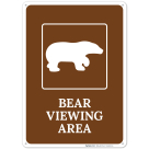 Bear Viewing Area With Graphic Sign