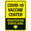 Covid-19 Vaccine Center Sign, Covid Vaccine Sign, (SI-6405)