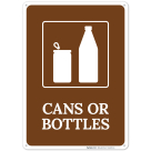 Cans Or Bottles With Graphic Sign
