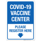 Covid-19 Vaccine Center Sign, Covid Vaccine Sign, (SI-6406)