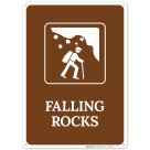 Falling Rocks With Symbol Sign