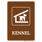 Kennel With Graphic Sign