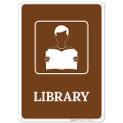 Library With Graphic Sign