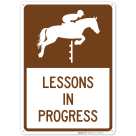 Lessons In Progress With Graphic Sign