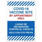 Covid-19 Vaccine Site By Appointment Only Sign, Covid Vaccine Sign