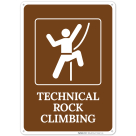 Technical Rock Climbing With Symbol Sign