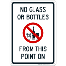 No Glasses Or Bottles From This Point On With Symbol Sign