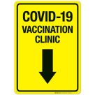 Covid-19 Vaccination Clinic Sign, Covid Vaccine Sign, (SI-6423)