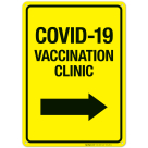 Covid-19 Vaccination Clinic Sign, Covid Vaccine Sign, (SI-6425)