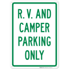 RV And Camper Parking Only Sign