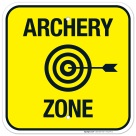 Archery Zone With Target Shooting Symbol Sign
