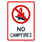 No Campfires With Graphic Sign