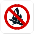 No Campfire Symbol Sign, (SI-64286)