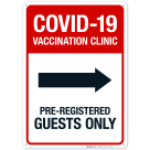 Covid-19 Vaccination Clinic Sign, Covid Vaccine Sign, (SI-6431)