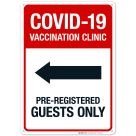 Covid-19 Vaccination Clinic Sign, Covid Vaccine Sign, (SI-6432)
