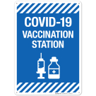 Covid-19 Vaccination Station Sign, Covid Vaccine Sign