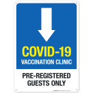 Covid-19 Vaccination Clinic Sign, Covid Vaccine Sign, (SI-6443)