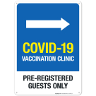 Covid-19 Vaccination Clinic Sign, Covid Vaccine Sign, (SI-6444)
