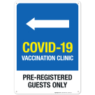 Covid-19 Vaccination Clinic Sign, Covid Vaccine Sign, (SI-6445)