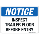 Inspect Trailer Floor Before Entry Sign