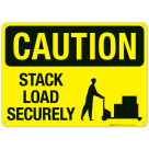 Stack Load Securely With Loading Cart Symbol Sign