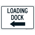 Loading Dock With Left Arrow Sign