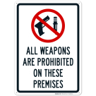 All Weapons Are Prohibited On These Premises Sign