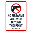 Ohio No Firearms Allowed Beyond This Point Sign