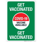 Get Vaccinated Sign, Covid Vaccine Sign