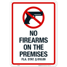 Florida No Firearms On The Premises Sign