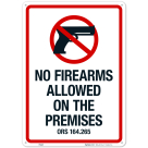 Oregon No Firearms Allowed On The Premises Sign