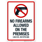 Louisiana No Firearms Allowed On The Premises Sign