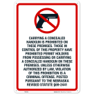 Nebraska Carrying Concealed Handgun Is Prohibited In Premises Pursuant Sign