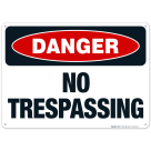 Danger No Trespassing Sign, (SI-64702)