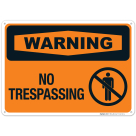 Warning No Trespassing With Graphic Sign